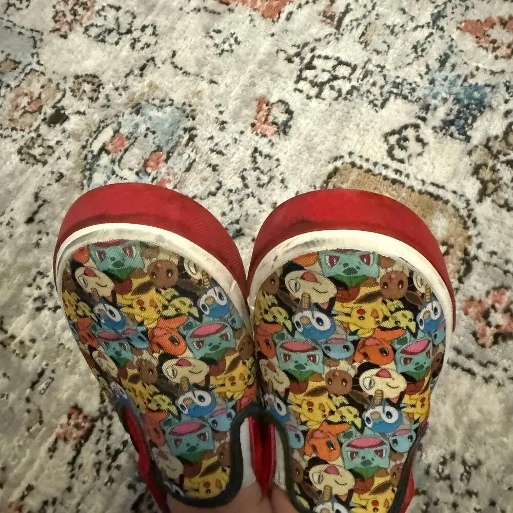 Ground Up Pokémon Slip-On Shoes Youth Size 3 Pikachu Eevee Charmander‎ 2023